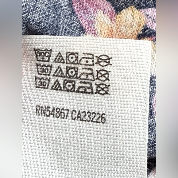 PINK Victoria’s Secret Flannel Blue Boxers With An Orange/Yellow Floral Pattern - Picture 8 of 9